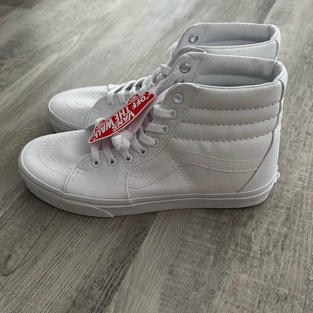 Women’s high top white vans - NWT